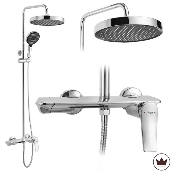 REA Duschset Vision Krom, 14x28x114,5cm
