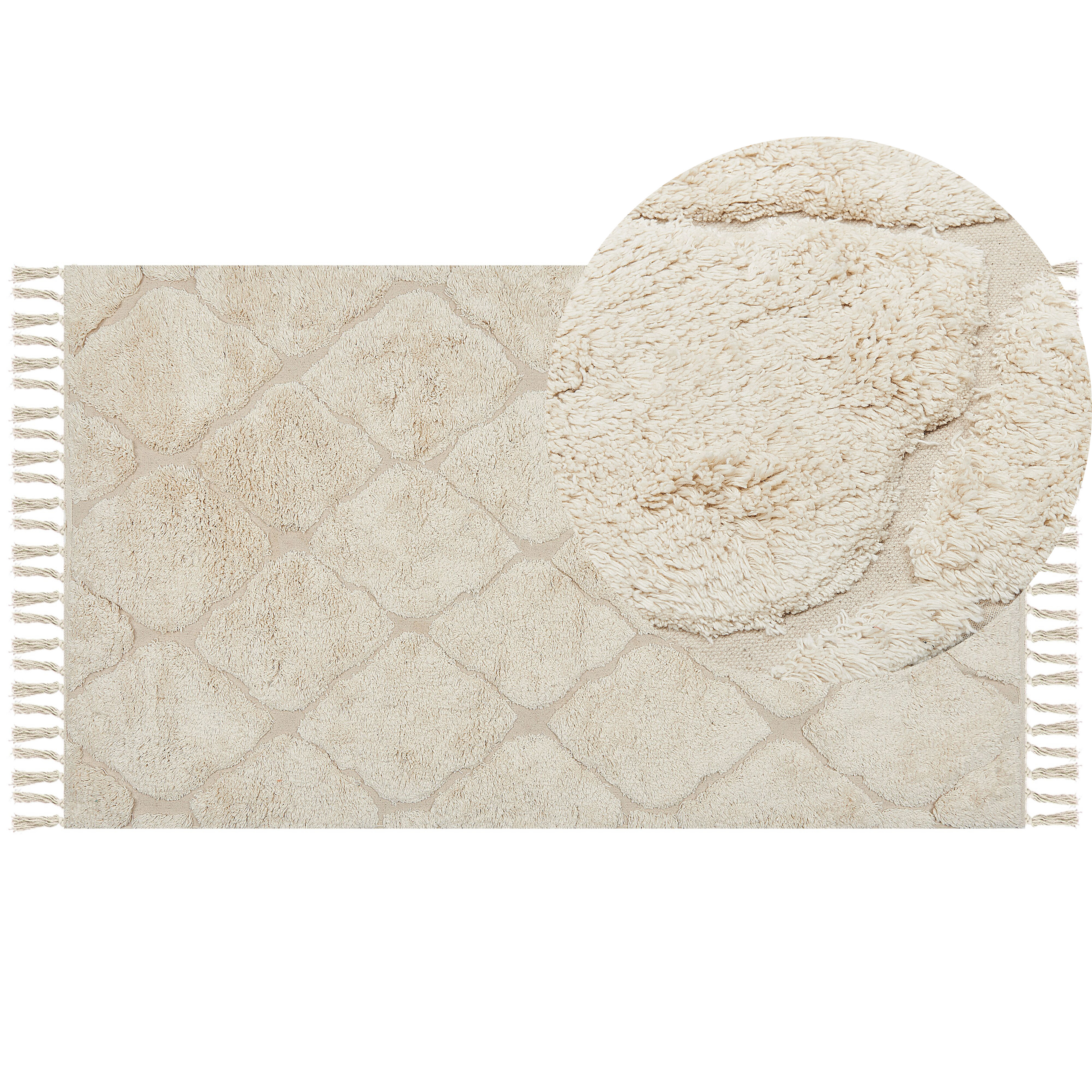 Matta SILCHAR Beige 80 x 150 cm Bomull