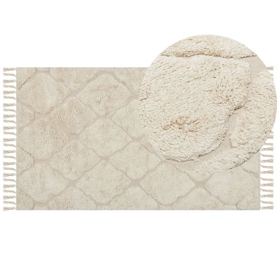 Matta SILCHAR Beige 80 x 150 cm Bomull