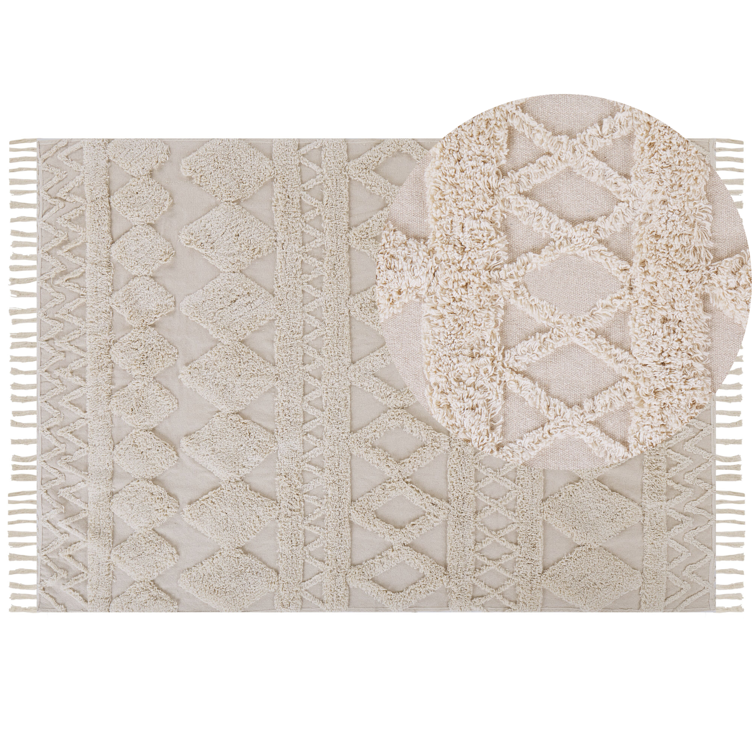 Matta DIDIM Beige 160 x 230 cm Bomull