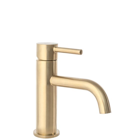 REA Tvättställsblandare LUGANO Låg Borstat Guld, 15x5x16,5cm