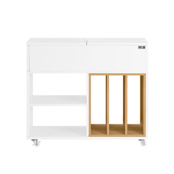 SoBuy Cafébord Laptopbord Sidobord Skrivarbord Skrivarstativ Dokumentskåp FBT134-W
