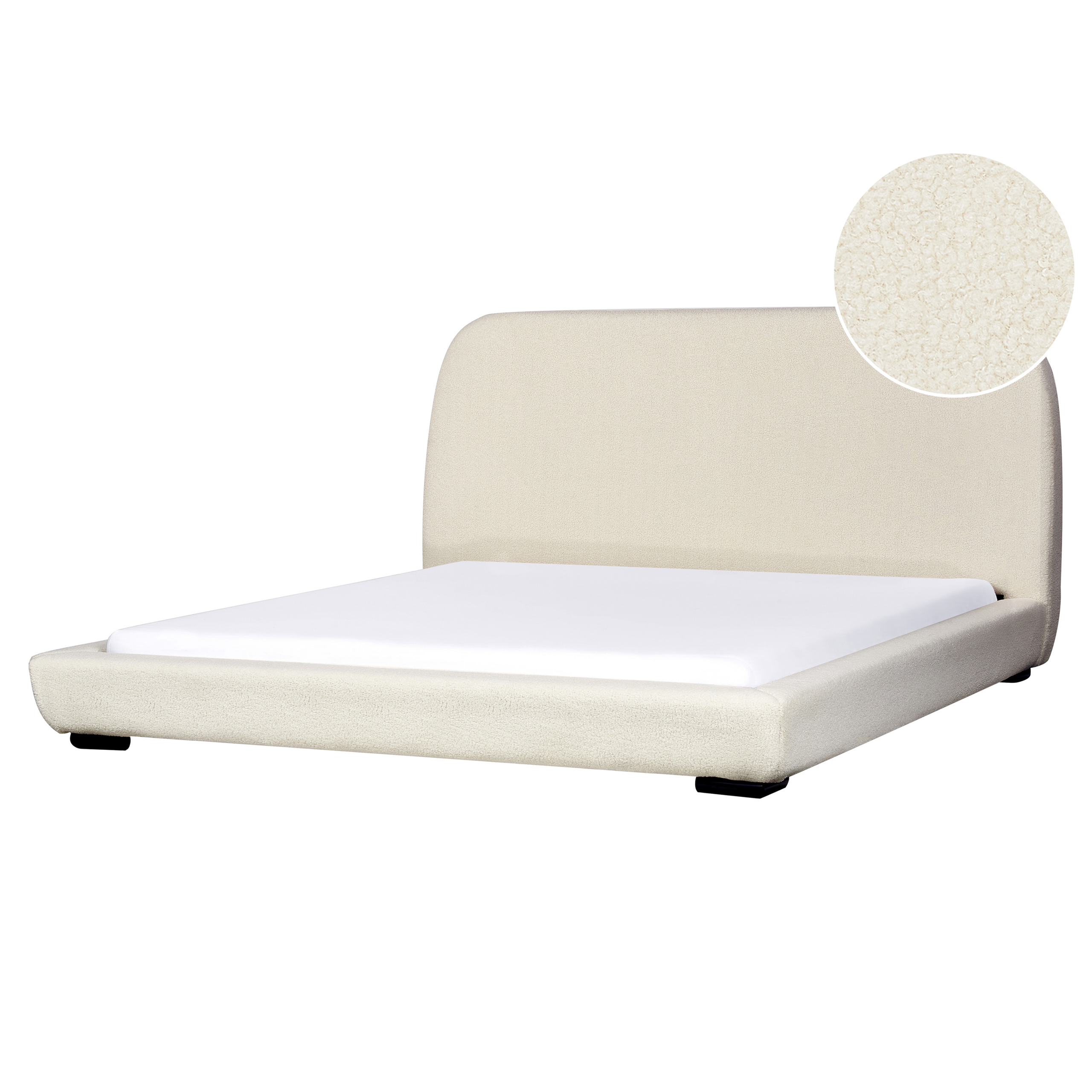 Vattensäng Bouclé ROISEL 180 x 200 cm Ljusbeige