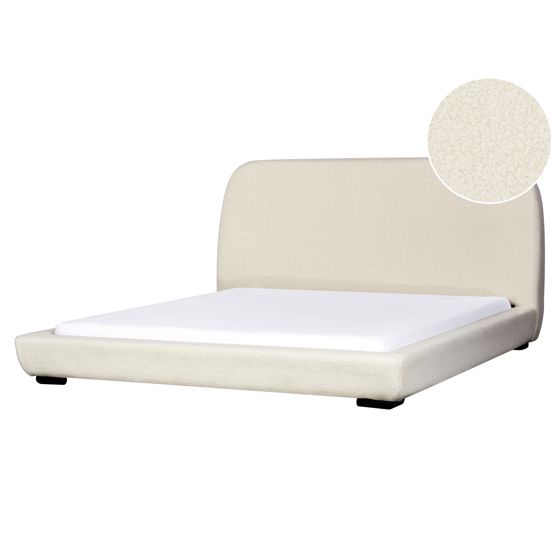Vattensäng Bouclé ROISEL 180 x 200 cm Ljusbeige