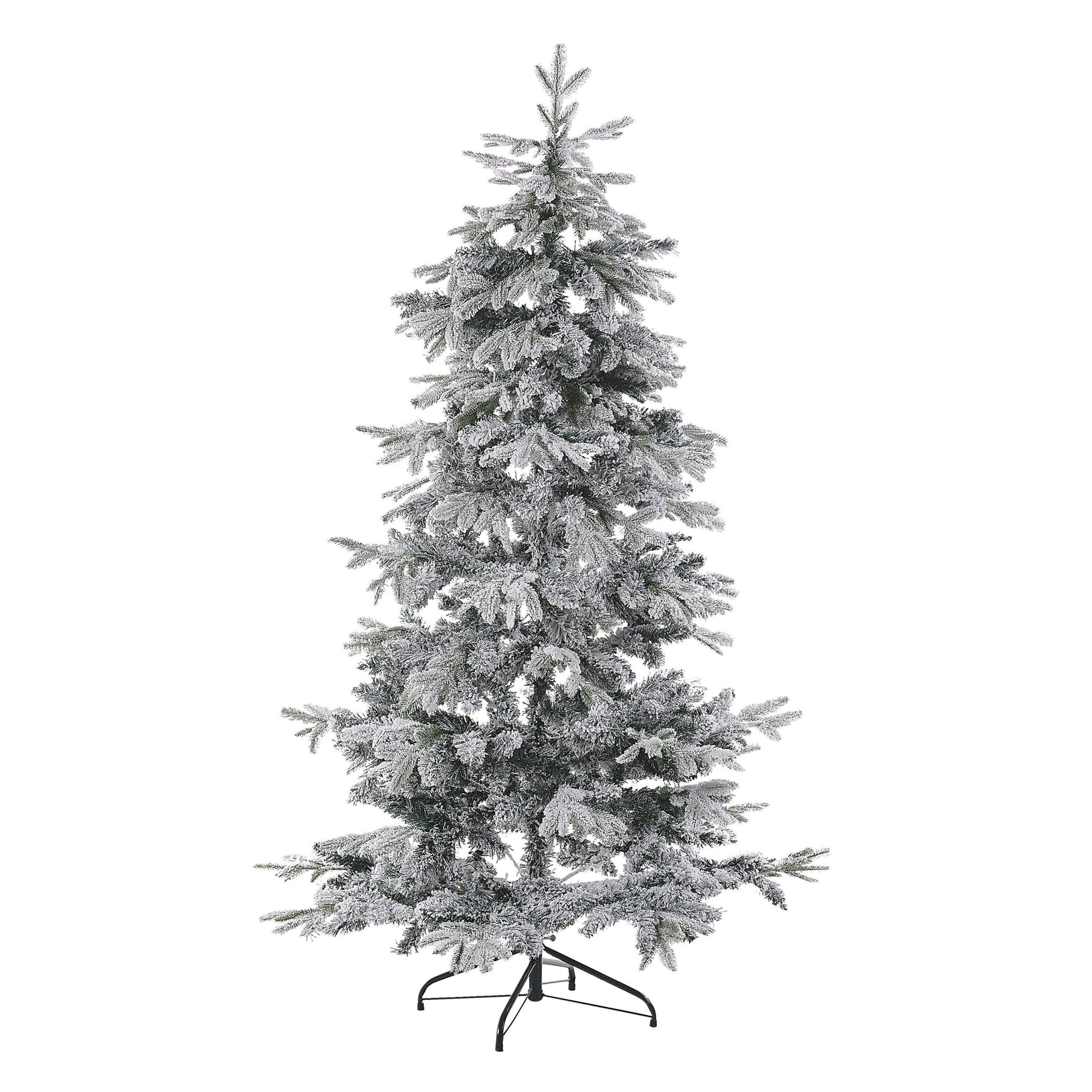 Snöklädd konstgjord julgran TOMICHI 180 cm Vit