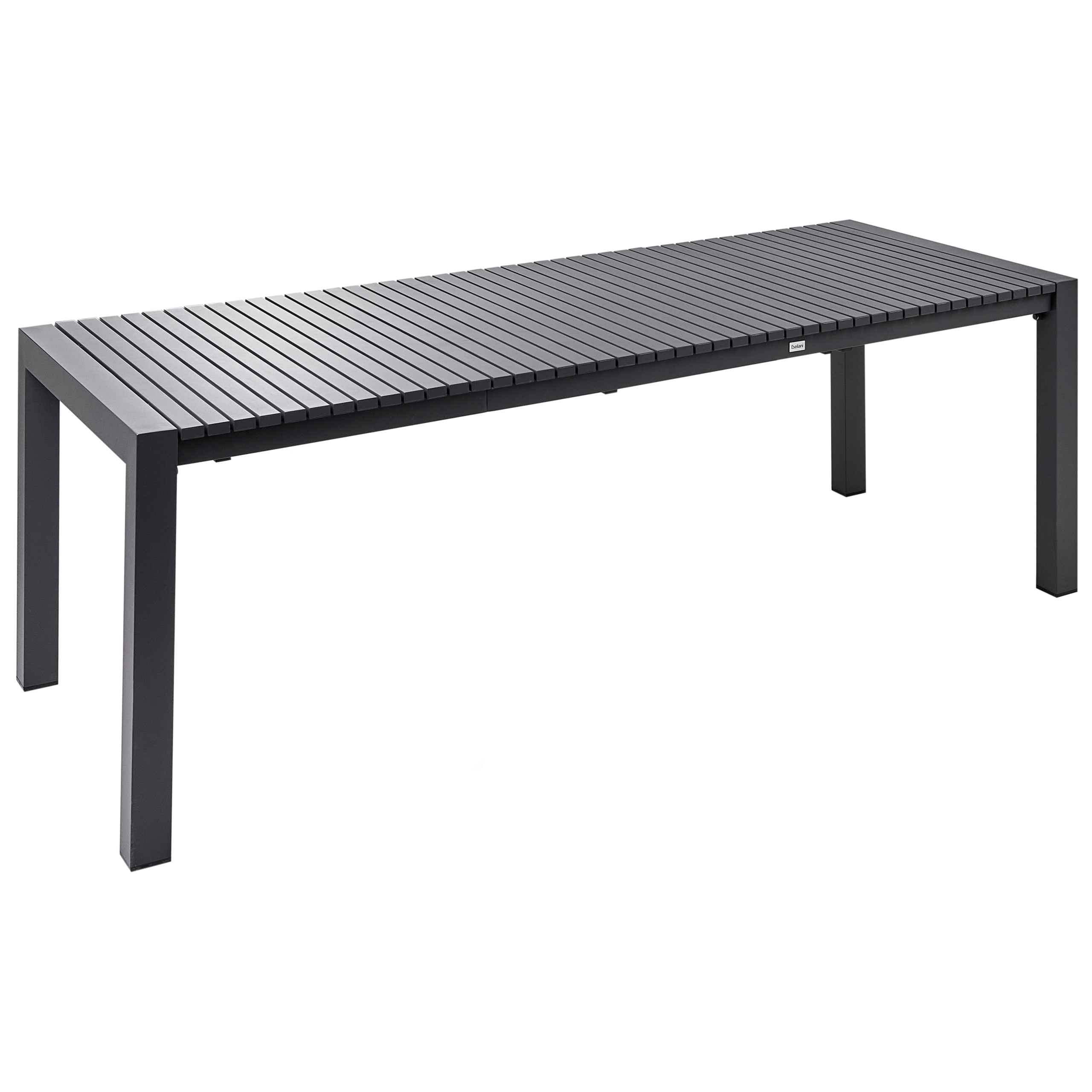 Utdragbart trädgårdsmatbord ARDESIO 160/220 cm 90 cm Metall Mörkgrå