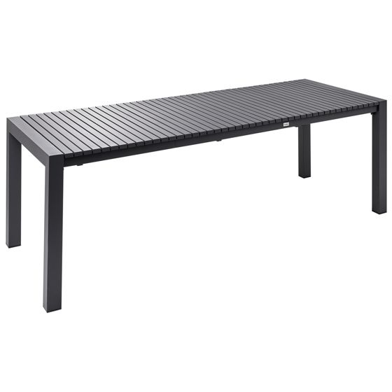 Utdragbart trädgårdsmatbord ARDESIO 160/220 cm 90 cm Metall Mörkgrå