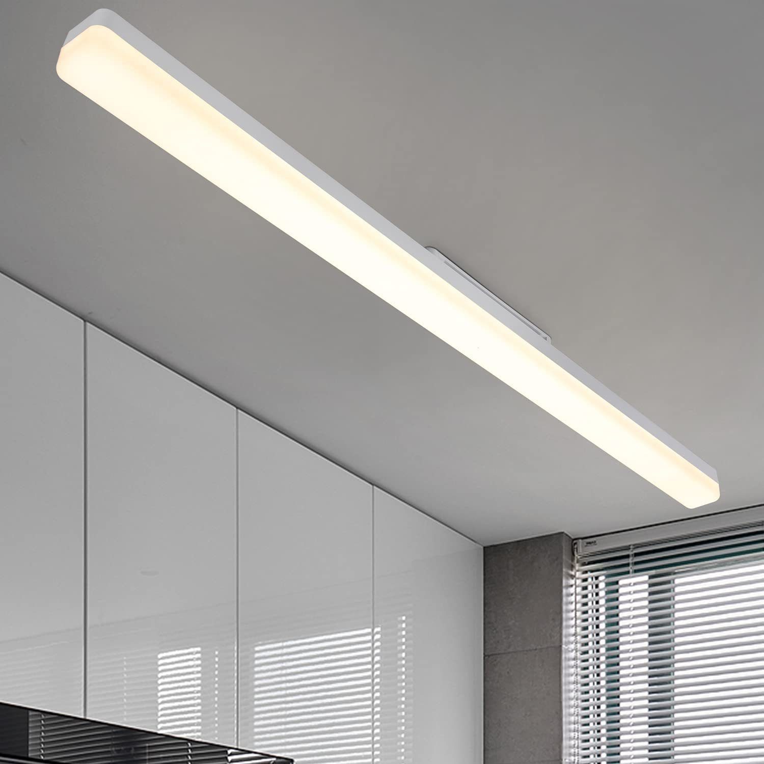 NETTLIFE LED - taklampa Vit, 4000K, 36W, 90CM Kök, lampa, dagsljus: lampa för köket