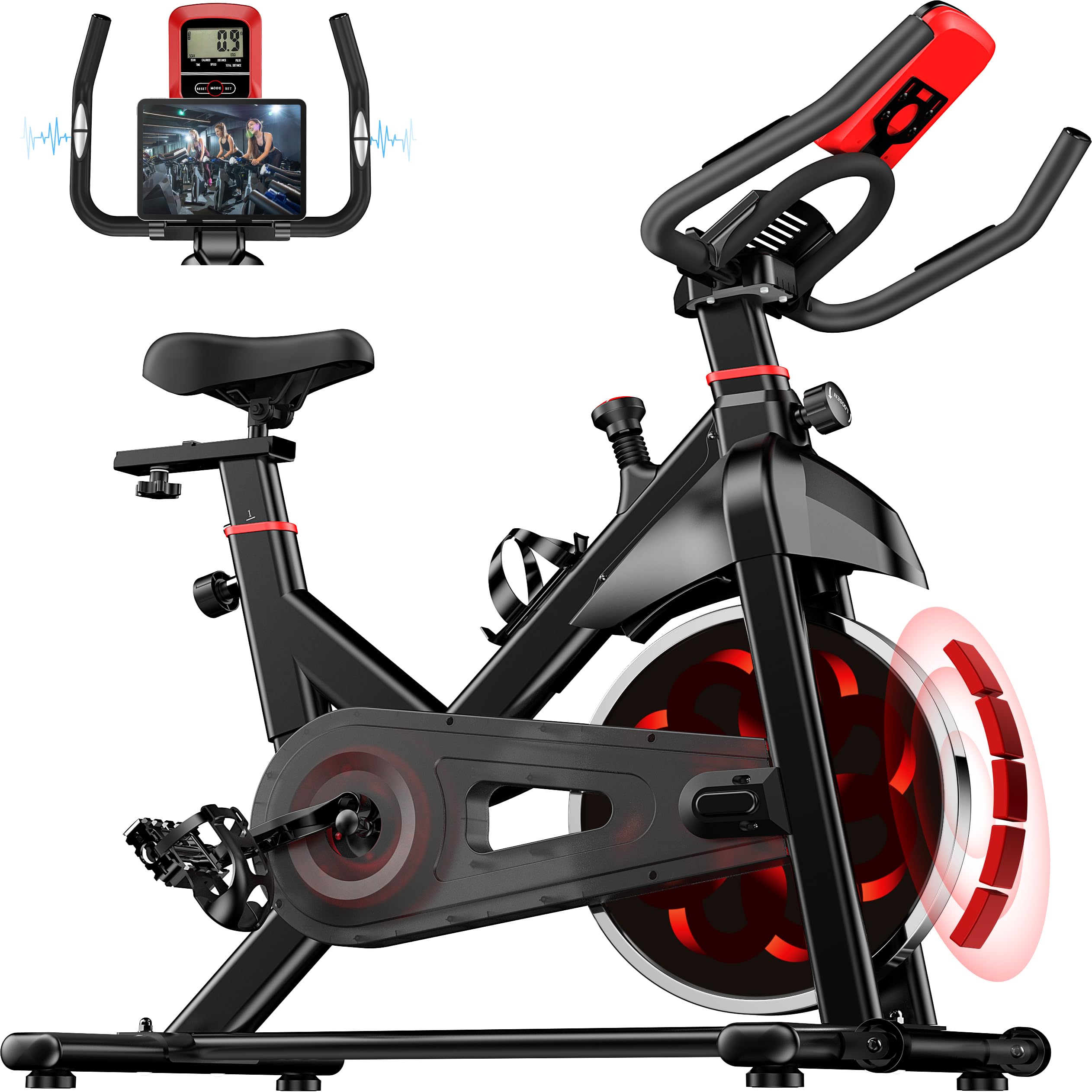 X3 motionscykel magnetmotstånd 6 kg svänghjul LCD puls mätning för kondition hemma