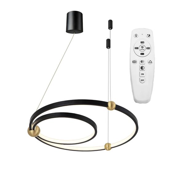TOOLIGHT hängande taklampa APP692-30-50 LED Svart 50x50x72cm
