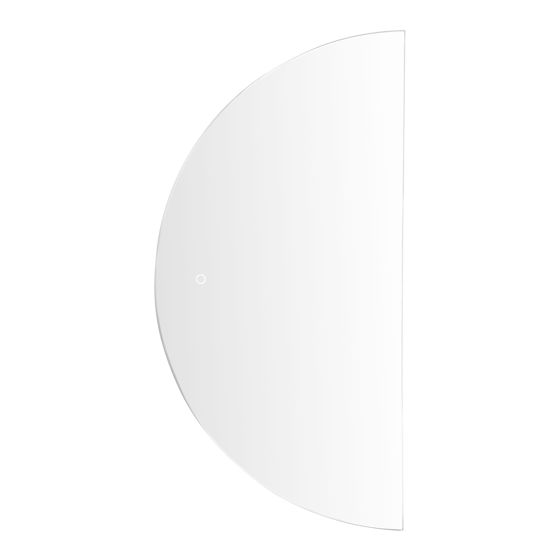 Badrumsspegel med LED LOUE 50 cm 100 cm Silver
