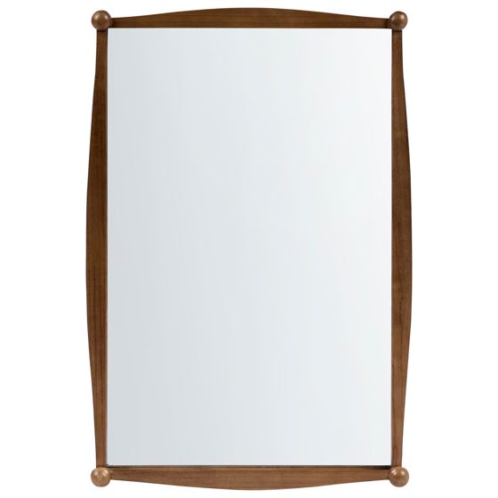 Väggspegel TORTERON 61 cm 91 cm Kejsarträ Brun