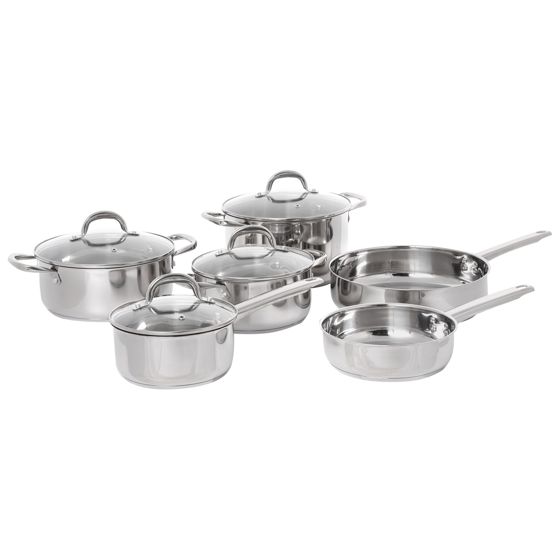 Kokkärlsset med 10 delar CORECHEF Rostfritt stål Silver