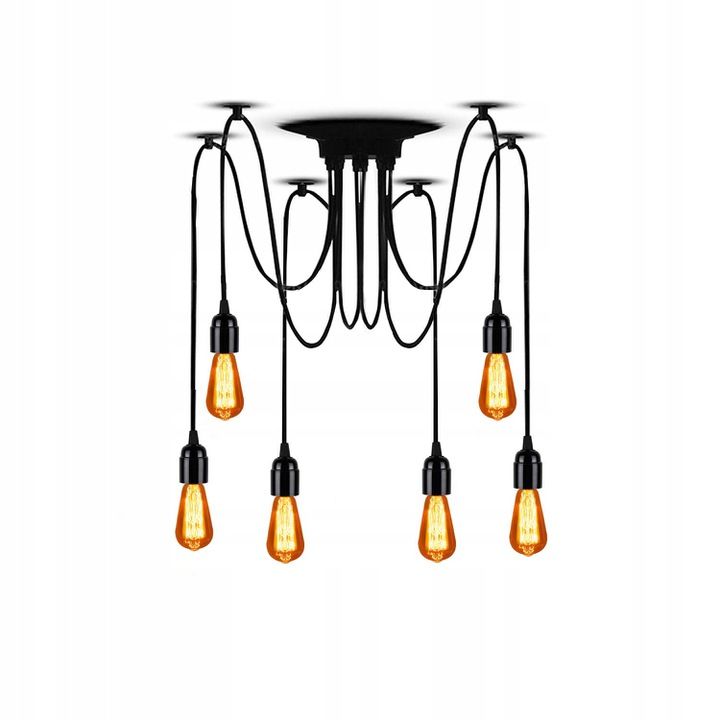 TOOLIGHT hängande taklampa JDL-01 SPIDER 6 Svart 20x20x150cm