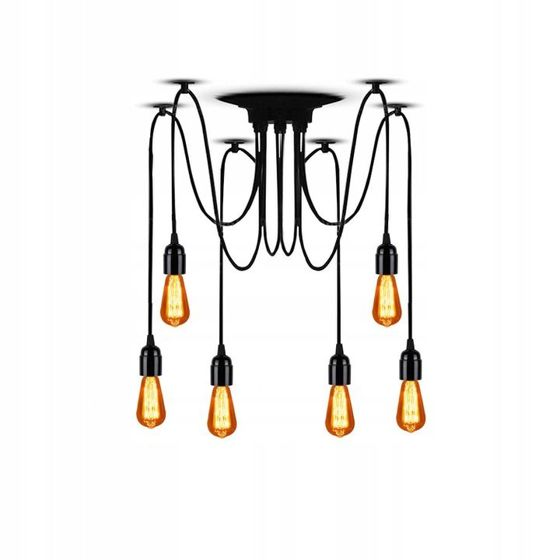 TOOLIGHT hängande taklampa JDL-01 SPIDER 6 Svart 20x20x150cm