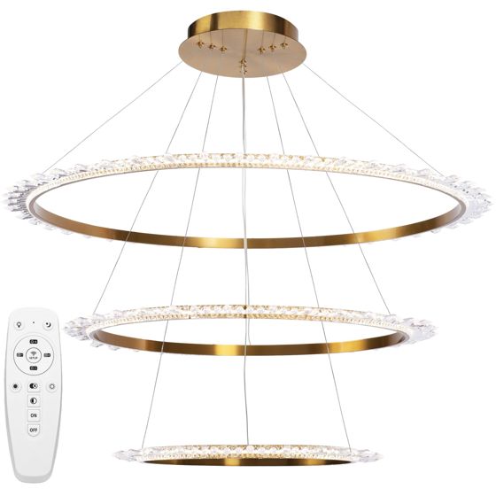 TOOLIGHT hängande taklampa LED APP1609-3C Guld 82x82x121cm