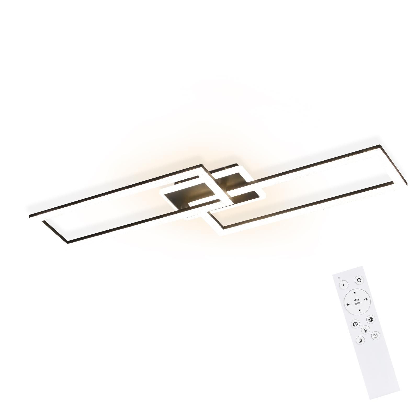 NETTLIFE LED-taklampa, dimbar, modern design, 56W, svart