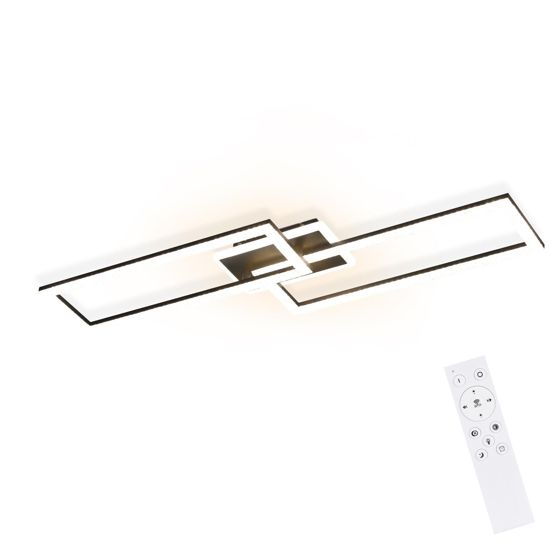 NETTLIFE LED-taklampa, dimbar, modern design, 56W, svart