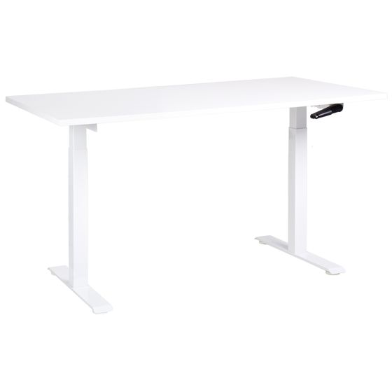 Manuellt höj- och sänkbart skrivbord DESTINES 160 cm 72 cm Vit
