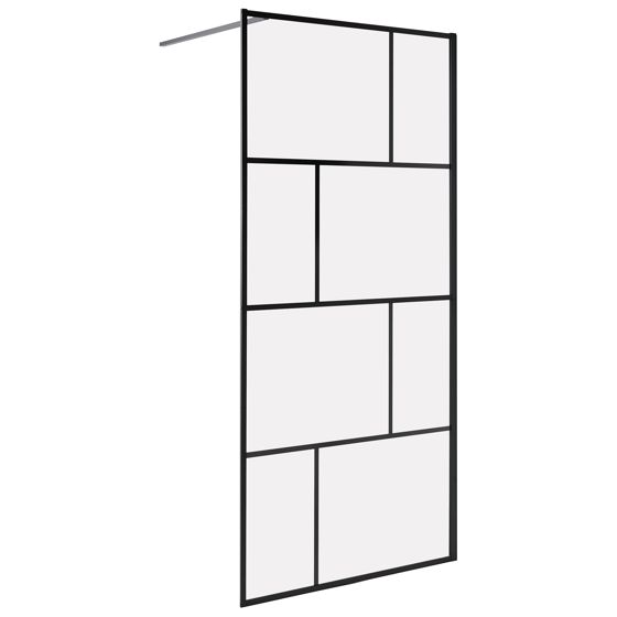 Duschskärm TAPAJOS 900 x 1950 mm Svart