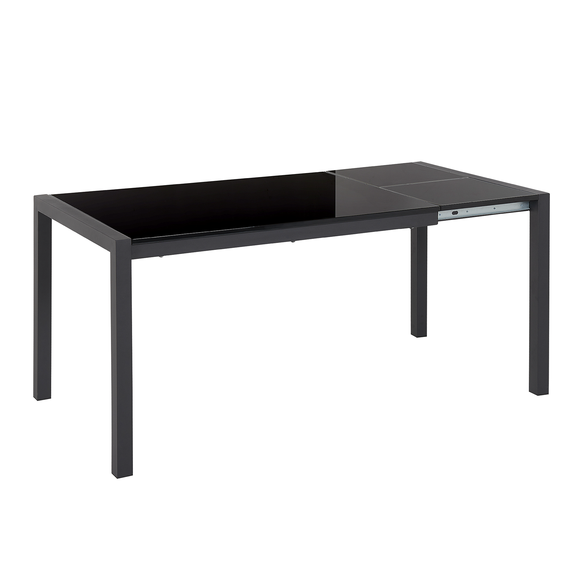 Förlängningsbart matbord GRANADA Svart 120/160 cm 80 cm