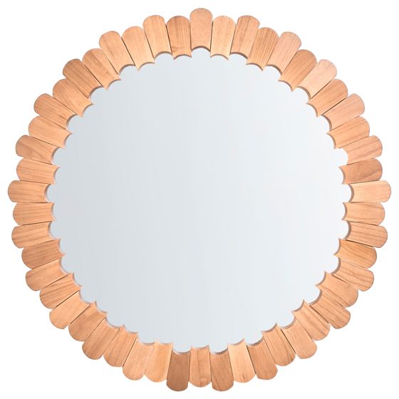Väggspegel ALZON 86 cm 86 cm Kejsarträ Brun