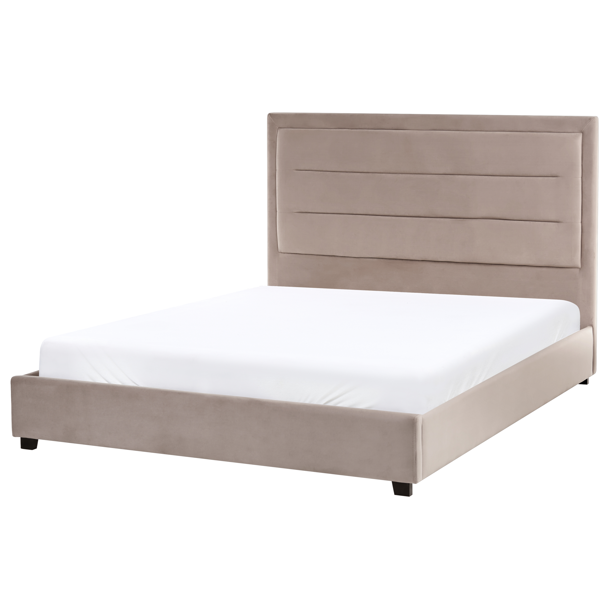 Säng med lamellram Sammet ROUEN 140 x 200 cm Taupe