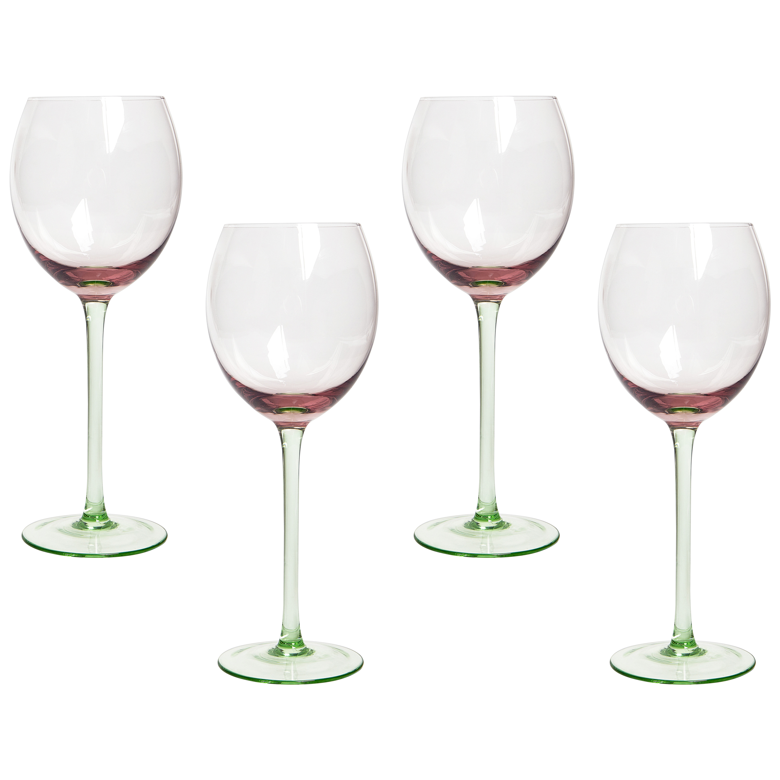 Set med 4 vinglas DIOPSIDE 360 ml Rosa