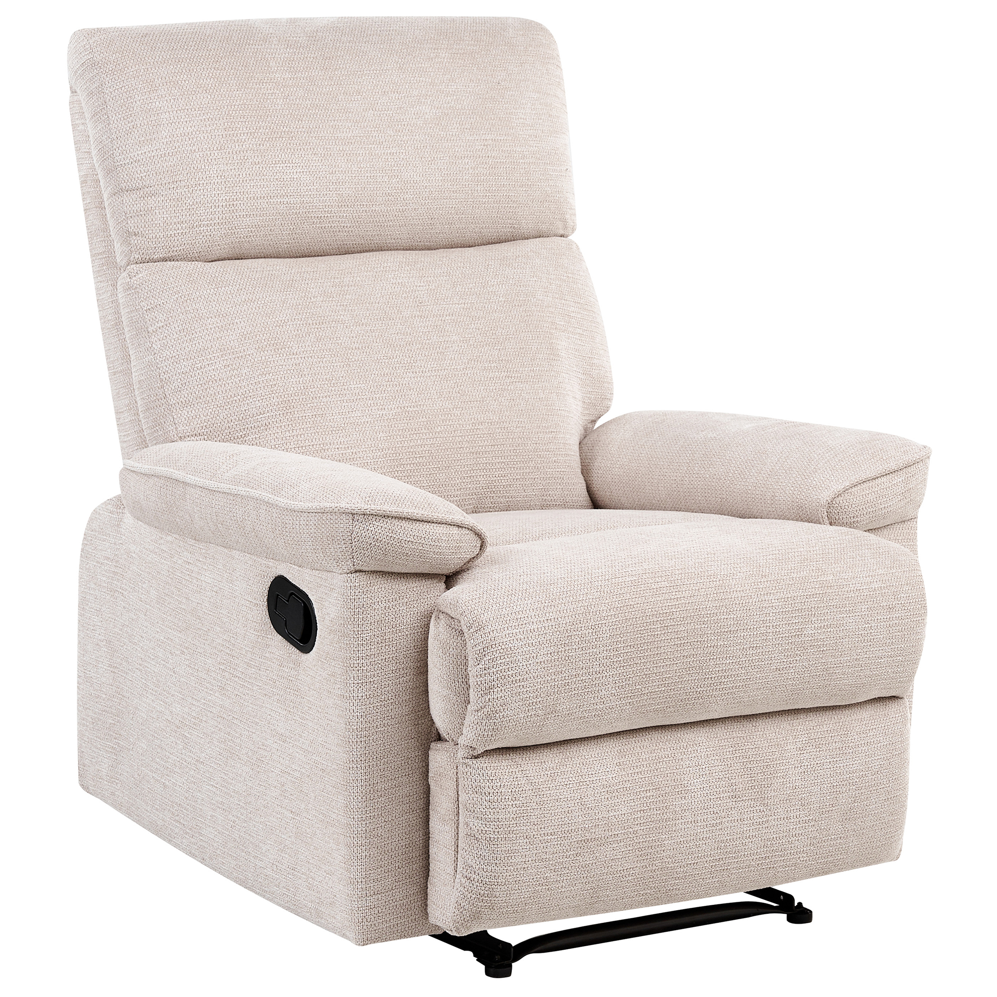 Reclinerfåtölj EVERTON Inklusive fotstöd Ljusbeige