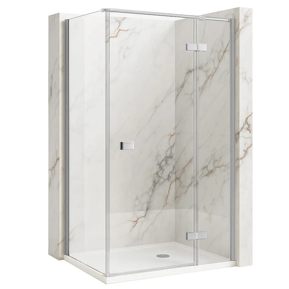 REA Duschkabin Atlas 100x80 Höger Krom, 100x80x200cm