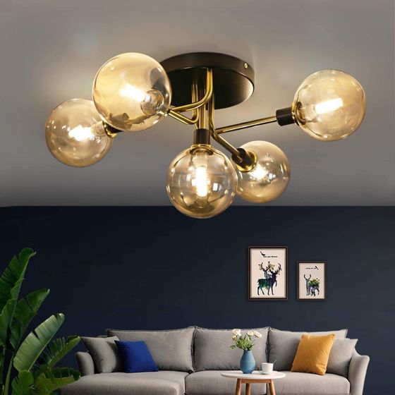 NETTLIFE LED-taklampa för vardagsrum, sovrum, 5 G9-glaskulor