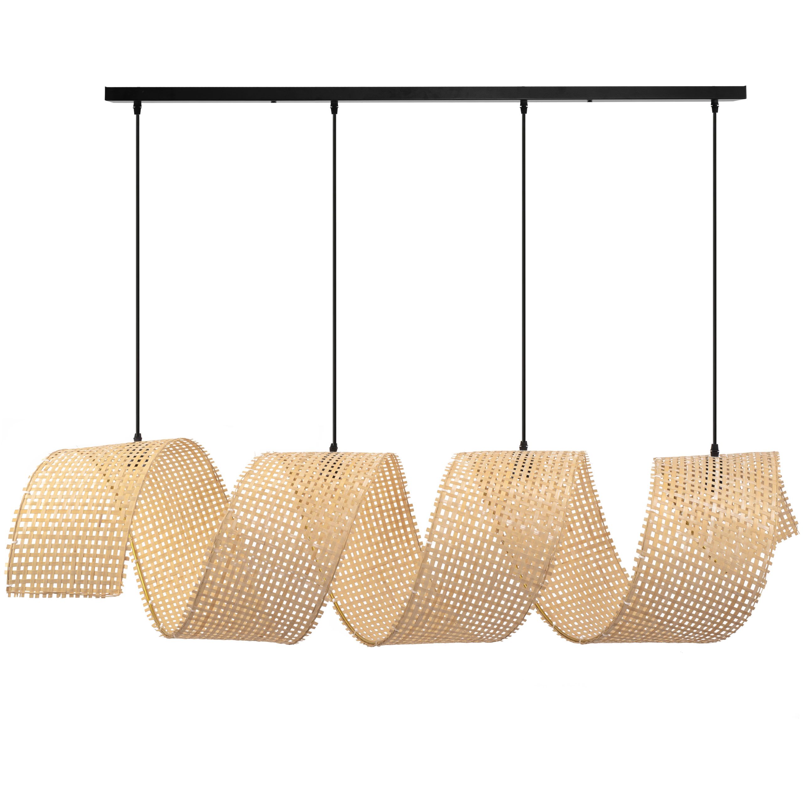 TOOLIGHT hängande taklampa APP1643-4CP SPIRAL BOHO 160CM Beige 160x35x95cm