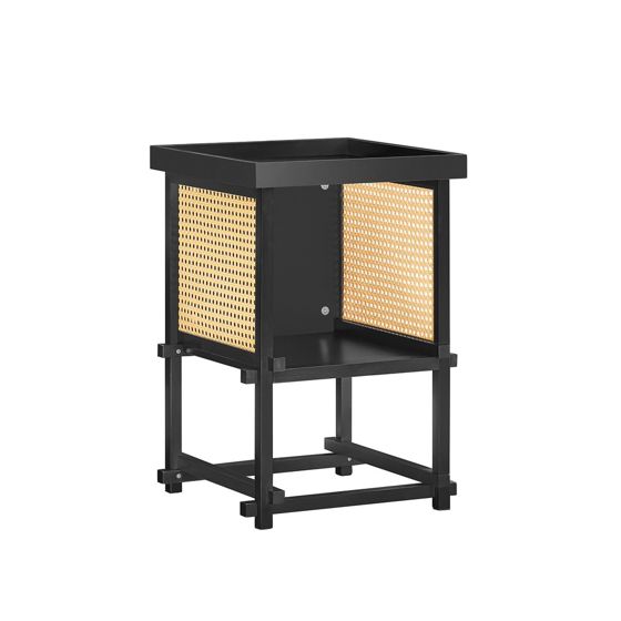 SoBuy Sidobord Soffbord Efterbord Cafébord Laptopbord Sängbord HFBT03-SCH