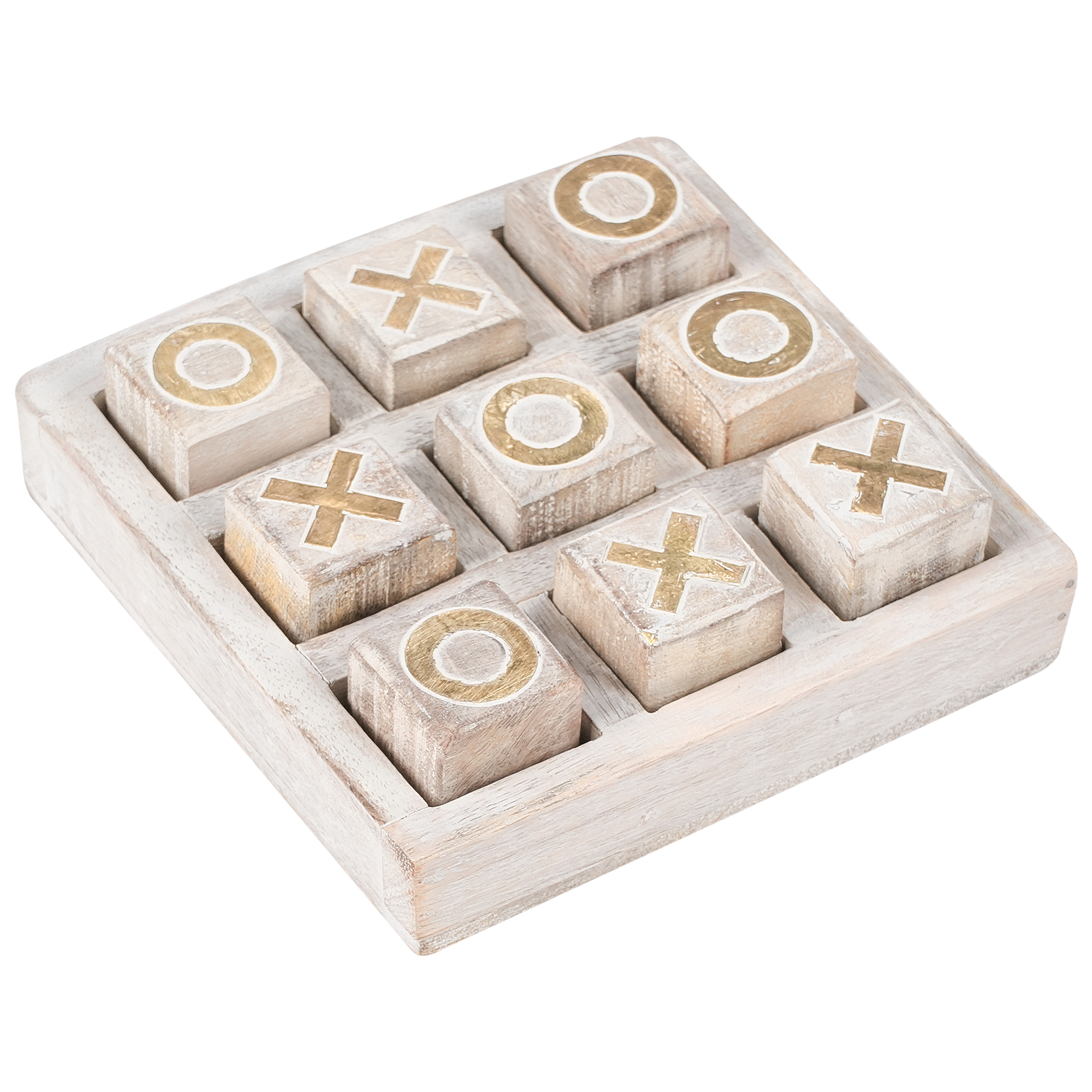 Tre i rad spel ASJUT Mangoträ Beige