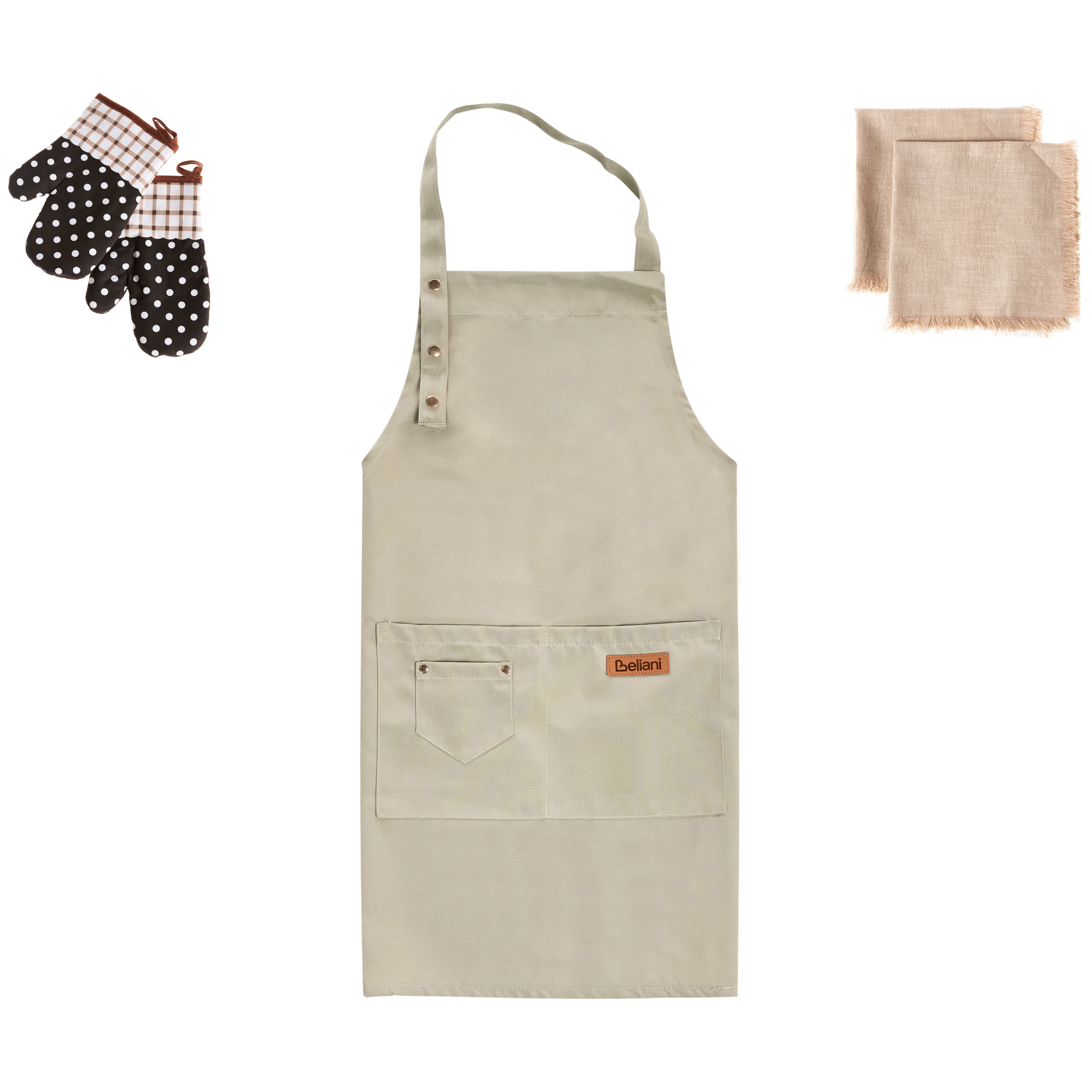 Set med kökstextilier PISUM Beige