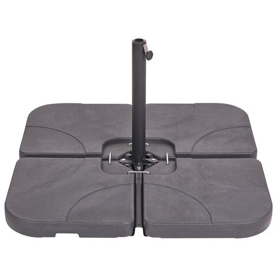 Parasollfot CARIA Fyrkantig Svart 9 kg