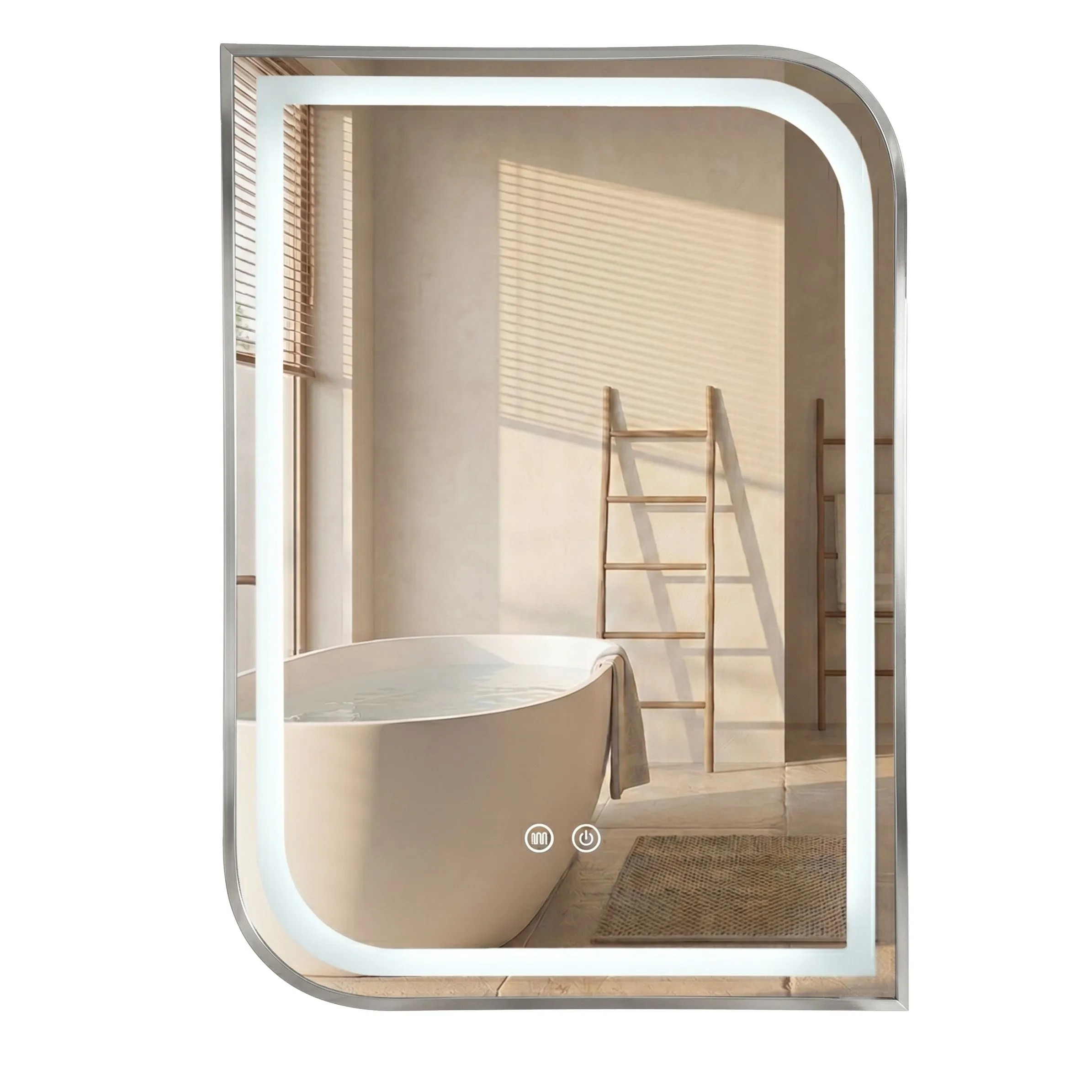 REA spegel ZONE 80x60 LED Borstad nickel 2,5x60x80cm