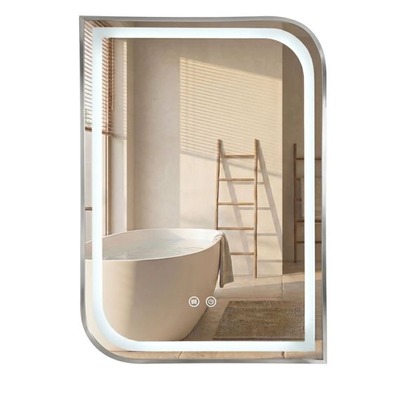 REA spegel ZONE 80x60 LED Borstad nickel 2,5x60x80cm