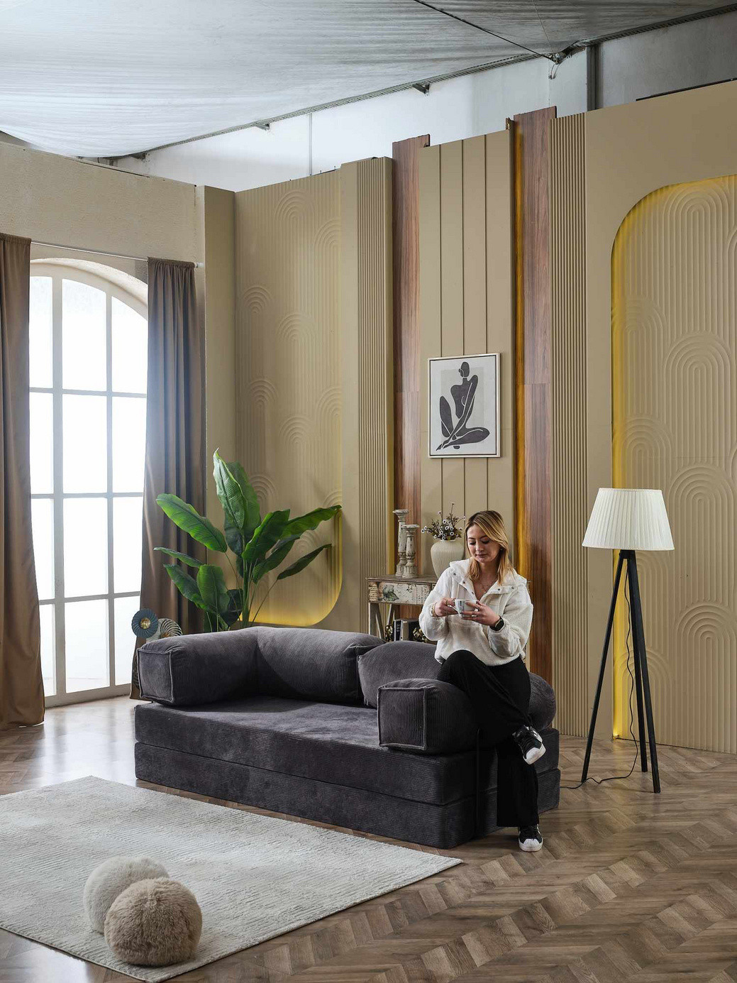 Norda Design 2-sits bäddsoffa Kanepe 180 90 x 180 x 66 cm