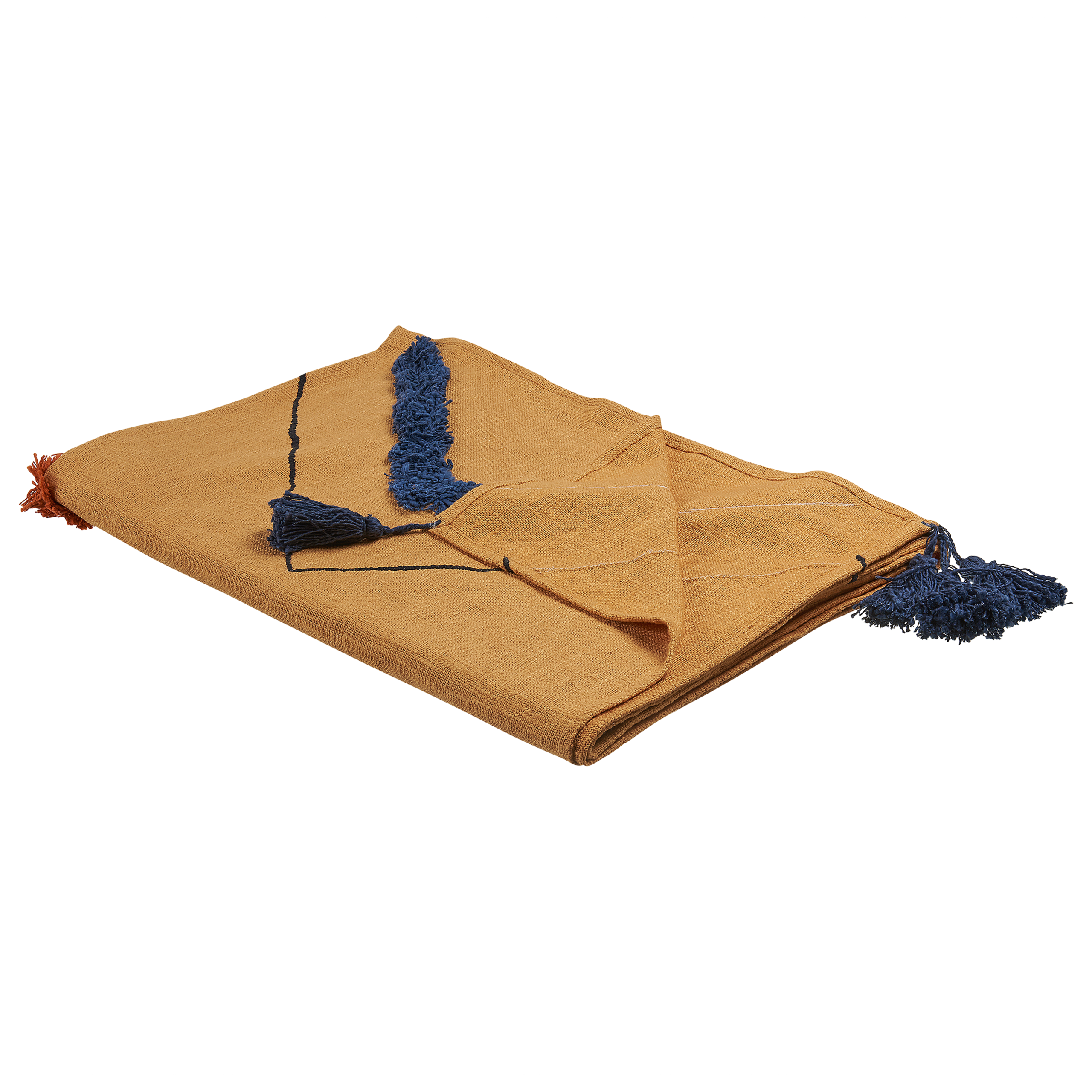 Pläd SHIMLA Bomull 130 x 180 cm Orange