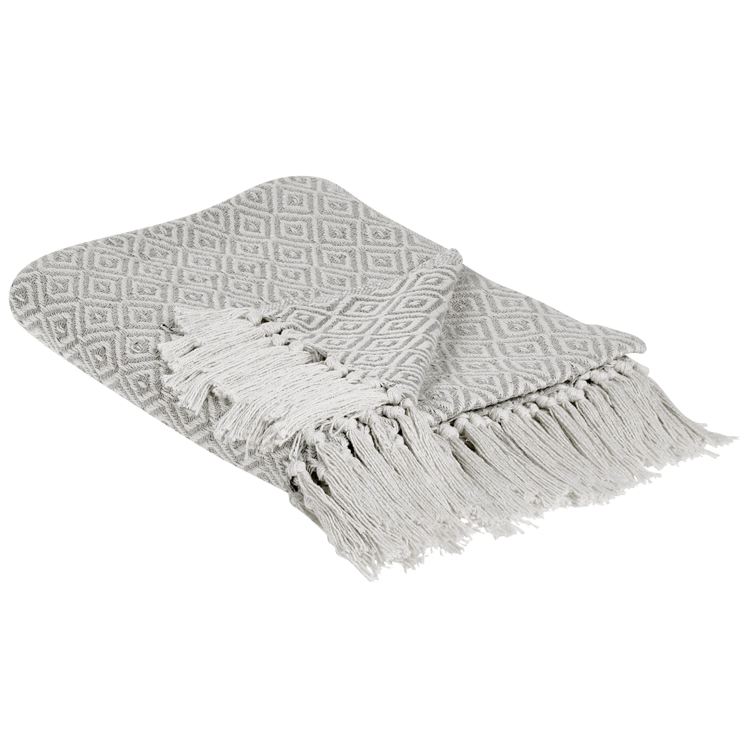 Pläd MITYAL Bomull 125 x 150 cm Taupe