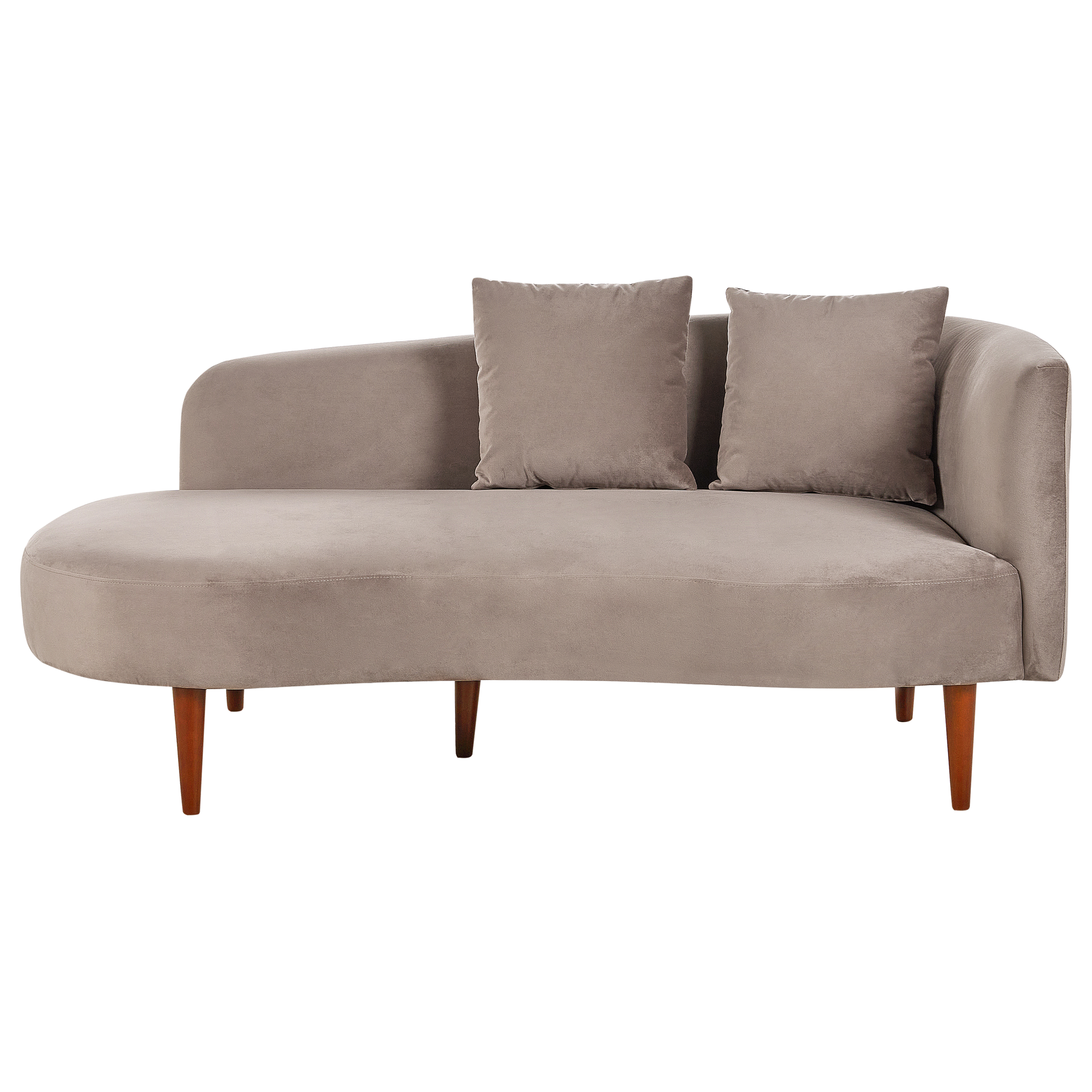 Högervänd schäslong CHAUMONT Sammet Taupe