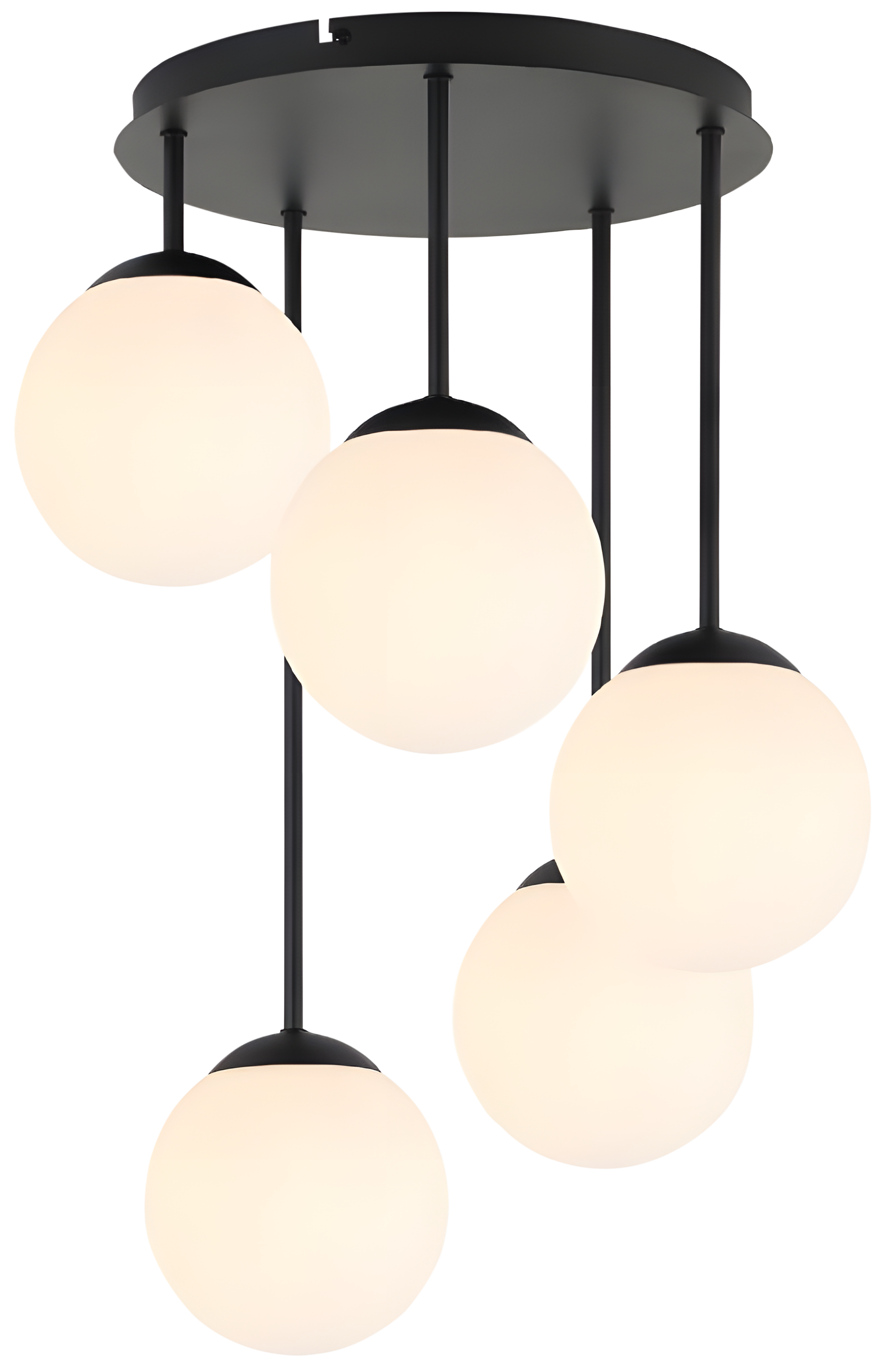 TOOLIGHT hängande taklampa APP1816-5CPR Svart/Vit 15x35x68cm