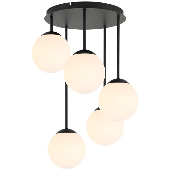 TOOLIGHT hängande taklampa APP1816-5CPR Svart/Vit 15x35x68cm