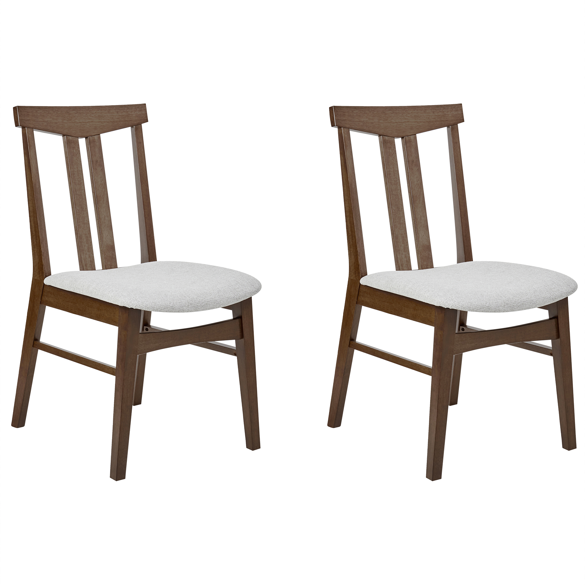Set med 2 matstolar AVALON Trä Ljusgrå