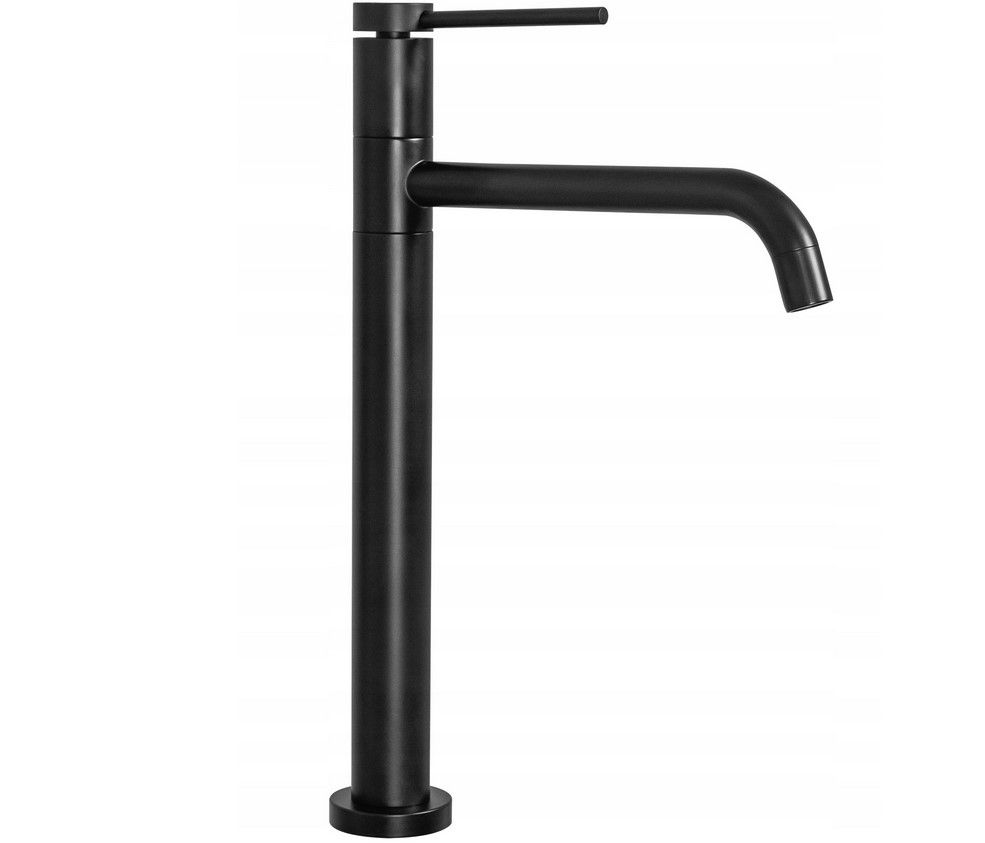 REA Tvättställsblandare LUGANO SLIM Hög Svart, 23x5x34cm
