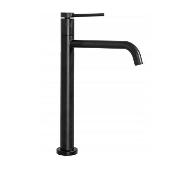 REA Tvättställsblandare LUGANO SLIM Hög Svart, 23x5x34cm