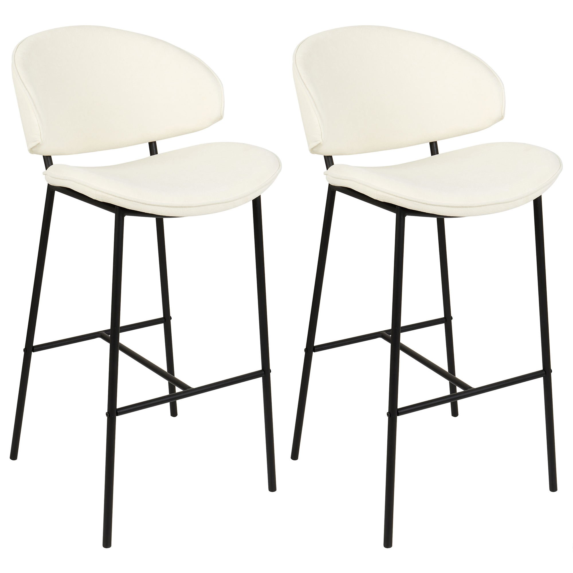 Set med 2 barstolar KIANA Ljusbeige