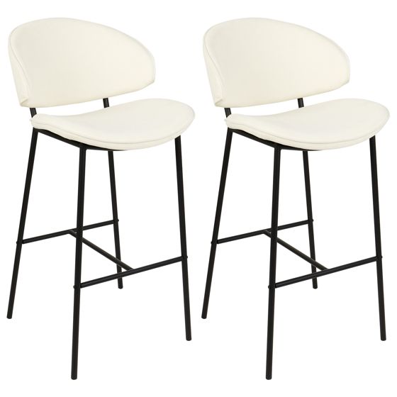 Set med 2 barstolar KIANA Ljusbeige