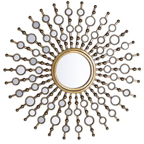 Väggspegel BLOIS 70 cm 70 cm Metall Guld